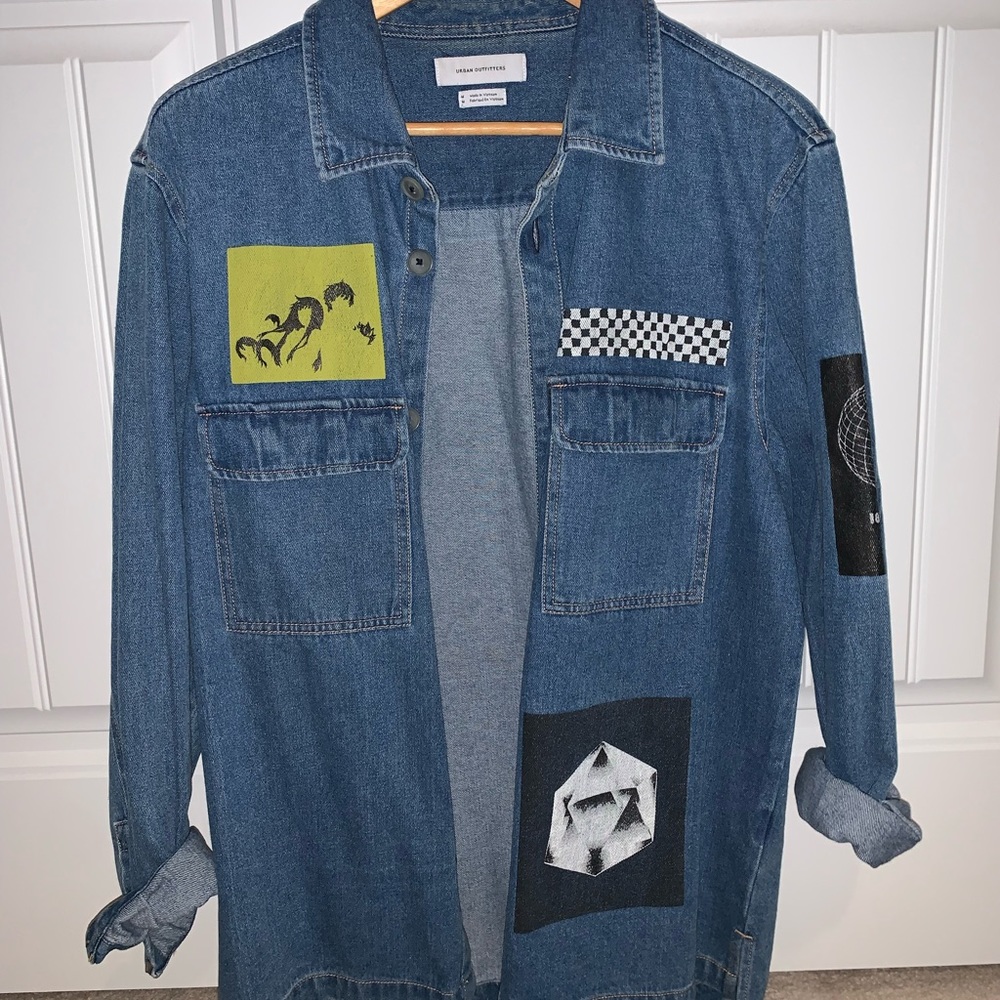 Urban Outfitters Printed Jean Jacket